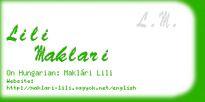 lili maklari business card