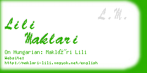 lili maklari business card